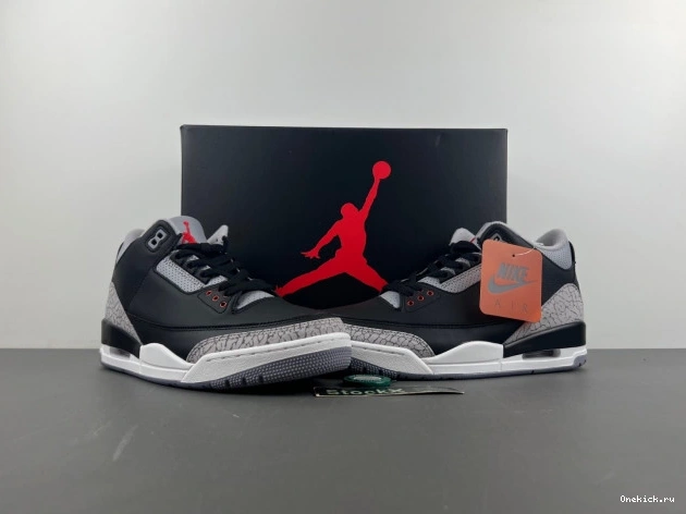 One Kick DN3707-010 Black Cement Air Jordan 3 0806